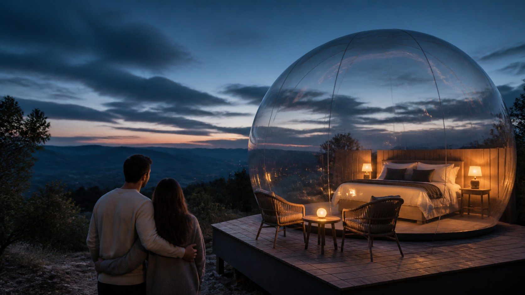 Escapada romántica en hotel burbuja: cómo elegir bien sin dejarse llevar solo por las fotos