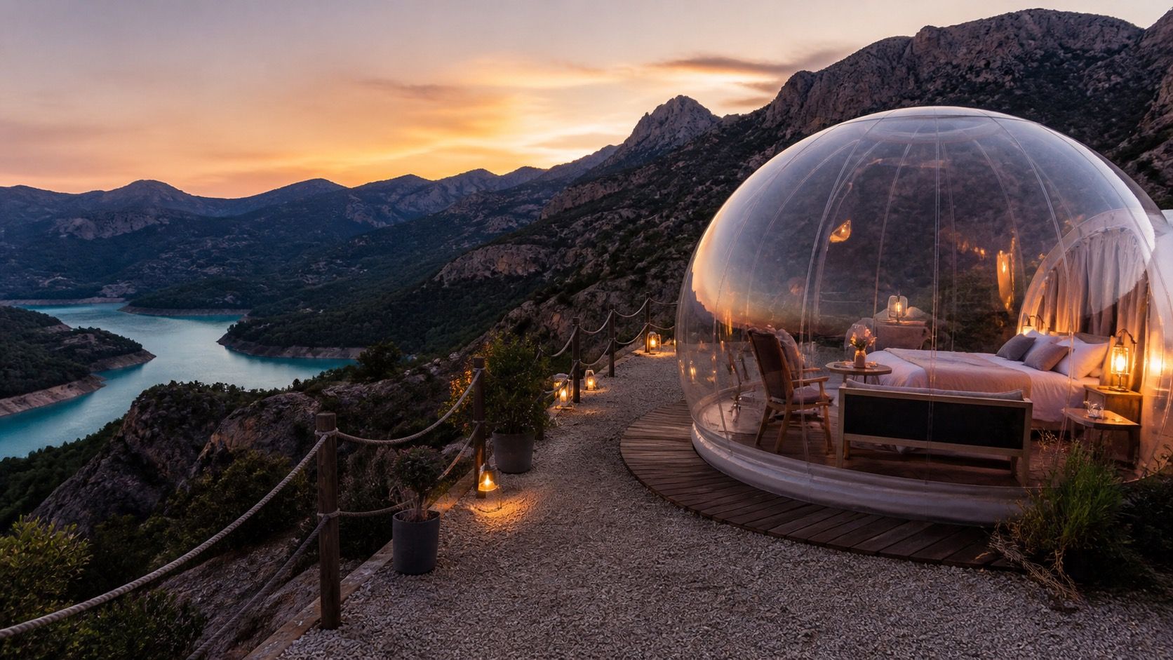 Guadalest Galaxy Bubble para parejas: paisaje, carretera y expectativas antes de una noche diferente
