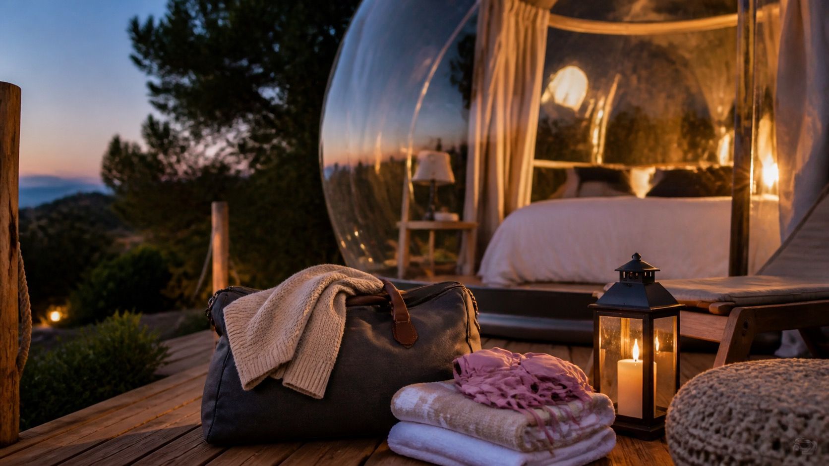 Qué llevar a una escapada en hotel burbuja en pareja: lista práctica para no romper el ambiente
